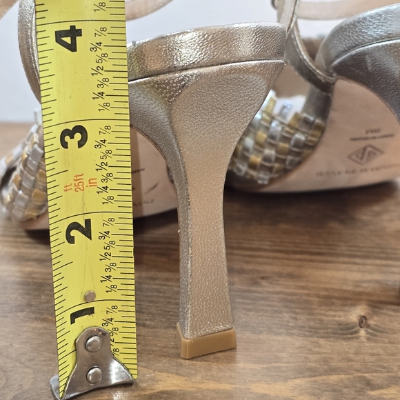 NWOT Donald Pliner Riva Slip-on Buckled High Heel Sandals Women's Size 8 - Picture 7 of 10